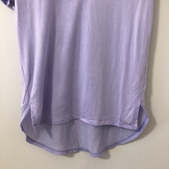 3/$25 ❥ Armani Exchange V Neck Lightweight Lavender Pastel Viscose Top Tee Small - Picture 3 of 11
